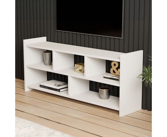 Έπιπλο τηλεόρασης Kapri pakoworld σε λευκή απόχρωση 120x28x55εκ - ΕΠΙΠΛΑ ΤΗΛΕΟΡΑΣΗΣ στο Milonadakis.gr