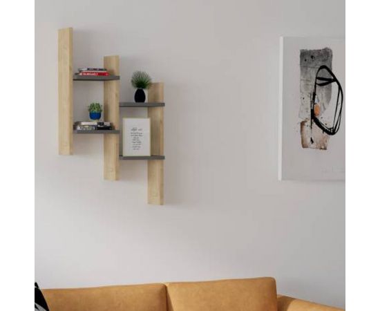 Ραφιέρα τοίχου Tabal pakoworld σε oak απόχρωση 49.4x14.5x85εκ - ΡΑΦΙΑ ΤΟΙΧΟΥ στο Milonadakis.gr