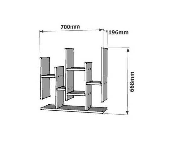 Ραφιέρα τοίχου Bemba pakoworld σε καρυδί απόχρωση 70x19,6x68,8εκ - ΡΑΦΙΑ ΤΟΙΧΟΥ στο Milonadakis.gr