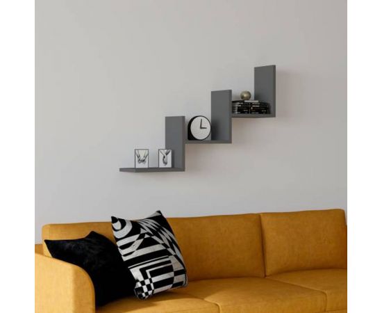 Ραφιέρα τοίχου Mauer pakoworld σε ανθρακί απόχρωση 90x19,6x60εκ - ΡΑΦΙΑ ΤΟΙΧΟΥ στο Milonadakis.gr