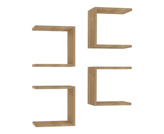 Ραφιέρα τοίχου Perari pakoworld 4τεμ.σε oak  απόχρωση 30x19.6x30εκ - ΡΑΦΙΑ ΤΟΙΧΟΥ στο Milonadakis.gr