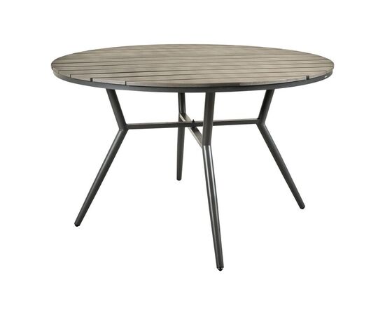 Τραπέζι Appa pakoworld αλουμίνιο και plywood σε ανθρακί απόχρωση Φ120x74εκ - ΤΡΑΠΕΖΙΑ ΕΞ. ΧΩΡΟΥ στο Milonadakis.gr