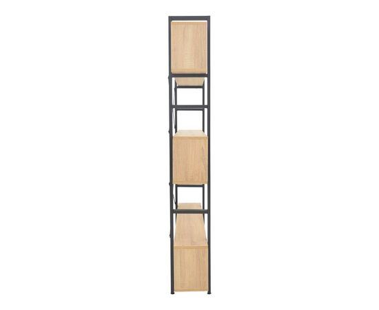 Βιβλιοθήκη Fifer pakoworld σε oak-μαύρη απόχρωση 120x28x185εκ - ΒΙΒΛΙΟΘΗΚΕΣ στο Milonadakis.gr