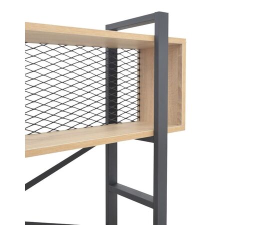 Βιβλιοθήκη Fifer pakoworld σε oak-μαύρη απόχρωση 120x28x185εκ - ΒΙΒΛΙΟΘΗΚΕΣ στο Milonadakis.gr