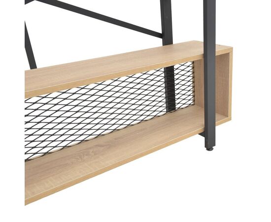 Βιβλιοθήκη Fifer pakoworld σε oak-μαύρη απόχρωση 120x28x185εκ - ΒΙΒΛΙΟΘΗΚΕΣ στο Milonadakis.gr