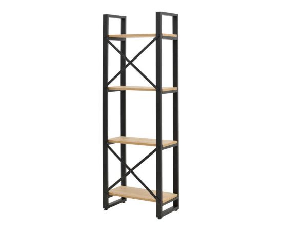 Βιβλιοθήκη Crimson pakoworld σε oak-μαύρη απόχρωση 50x22x150εκ - ΒΙΒΛΙΟΘΗΚΕΣ στο Milonadakis.gr