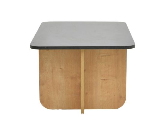 Τραπέζι Beca pakoworld σε oak-μαύρο απόχρωση 100x60x42εκ - ΤΡΑΠΕΖΑΚΙΑ ΣΑΛΟΝΙΟΥ στο Milonadakis.gr
