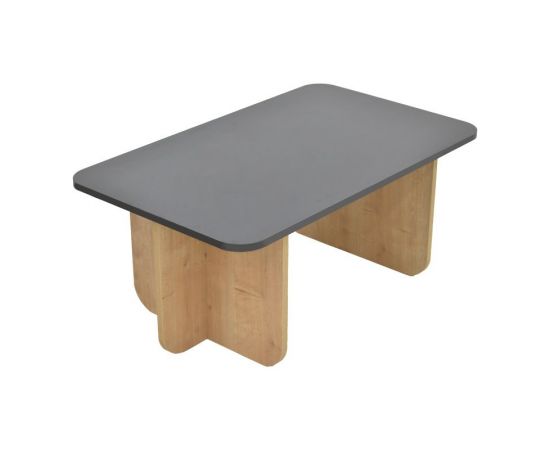Τραπέζι Beca pakoworld σε oak-μαύρο απόχρωση 100x60x42εκ - ΤΡΑΠΕΖΑΚΙΑ ΣΑΛΟΝΙΟΥ στο Milonadakis.gr