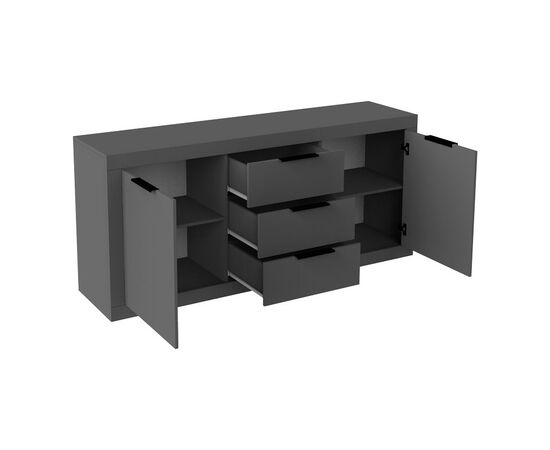 Μπουφές Doha pakoworld σε ανθρακί απόχρωση 180x45x80.5εκ - ΜΠΟΥΦΕΔΕΣ-ΚΟΝΣΟΛΕΣ στο Milonadakis.gr