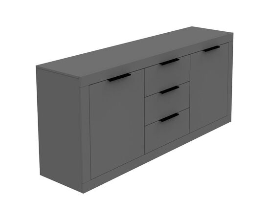 Μπουφές Doha pakoworld σε ανθρακί απόχρωση 180x45x80.5εκ - ΜΠΟΥΦΕΔΕΣ-ΚΟΝΣΟΛΕΣ στο Milonadakis.gr