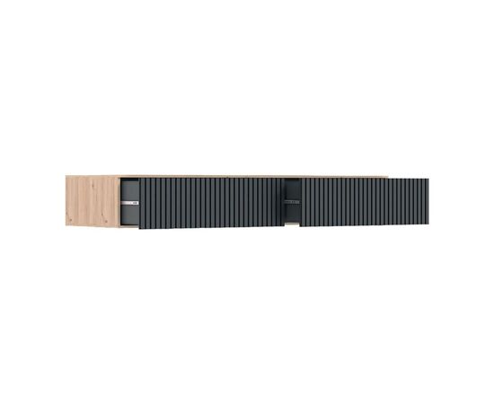 Κονσόλα με 2 συρτάρια Doha pakoworld mdf σε μαύρη με oak απόχρωση 120x41x20cm - ΣΥΡΤΑΡΙΕΡΕΣ - ΤΟΥΑΛΕΤΕΣ στο Milonadakis.gr