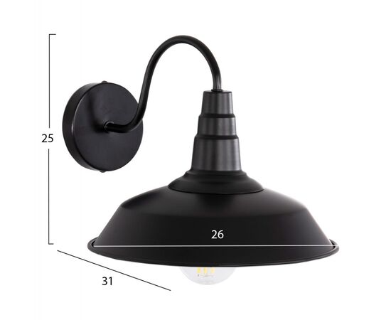 ΑΠΛΙΚΑ ΤΟΙΧΟΥ DONO HM4478 ΜΕΤΑΛΛΟ ΣΕ ΜΑΥΡΟ 26x31x25Υεκ. - ΑΠΛΙΚΕΣ ΤΟΙΧΟΥ στο Milonadakis.gr