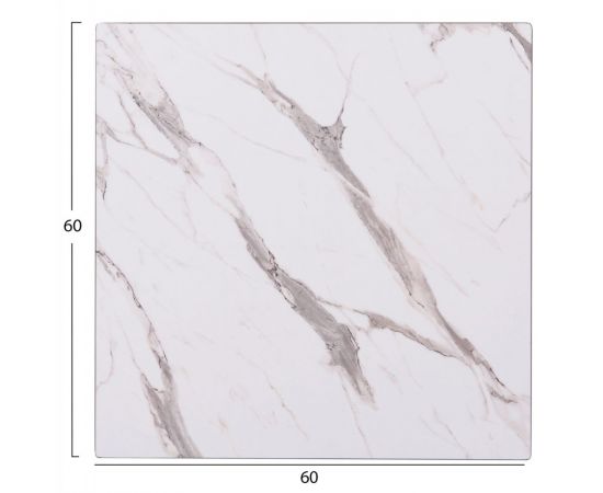 ΕΠΙΦΑΝΕΙΑ ΤΡΑΠΕΖΙΟΥ HPL GLOSSΥ HM6363.01 ΤΕΤΡΑΓΩΝΗ COMPACT ΛΕΥΚΟ ΜΑΡΜΑΡΟ 60x60x1.5εκ - ΚΑΠΑΚΙΑ HPL στο Milonadakis.gr