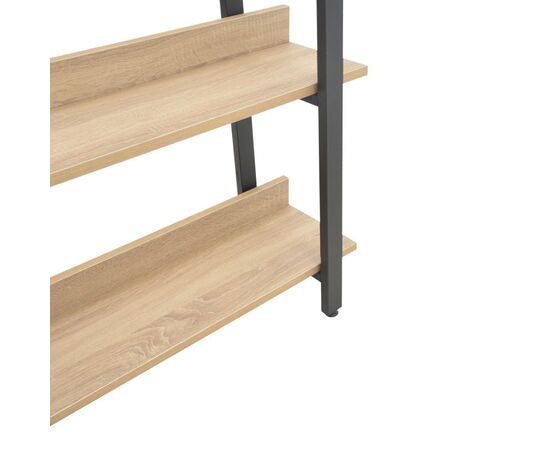 Βιβλιοθήκη Almond pakoworld σε oak-μαύρη απόχρωση 120x29x185εκ - ΒΙΒΛΙΟΘΗΚΕΣ στο Milonadakis.gr