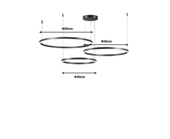 Φωτιστικό οροφής Premele pakoworld led μαύρο μέταλλο Φ120x150εκ - ΦΩΤΙΣΤΙΚΑ ΟΡΟΦΗΣ στο Milonadakis.gr