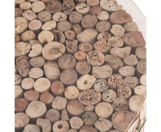ΤΡΑΠΕΖΙ ΣΑΛΟΝΙΟΥ ΣΤΡΟΓΓΥΛΟ SPARROW HM9963 DRIFTWOOD--ΓΥΑΛΙ Φ65x51,5Υεκ. - ΤΡΑΠΕΖΙΑ ΚΟΥΖΙΝΑΣ στο Milonadakis.gr
