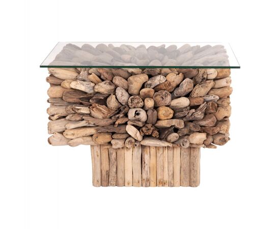 ΤΡΑΠΕΖΙ ΣΑΛΟΝΙΟΥ ΤΕΤΡΑΓΩΝΟ SPARROW HM9961 DRIFTWOOD--ΓΥΑΛΙ 75x75x51Υεκ. - ΤΡΑΠΕΖΙΑ ΚΟΥΖΙΝΑΣ στο Milonadakis.gr