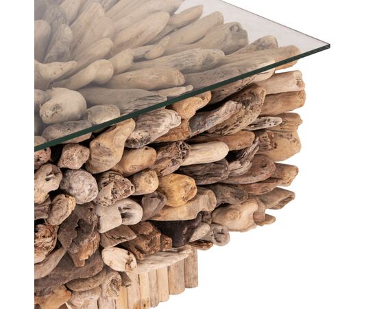ΤΡΑΠΕΖΙ ΣΑΛΟΝΙΟΥ ΤΕΤΡΑΓΩΝΟ SPARROW HM9961 DRIFTWOOD--ΓΥΑΛΙ 75x75x51Υεκ. - ΤΡΑΠΕΖΙΑ ΚΟΥΖΙΝΑΣ στο Milonadakis.gr