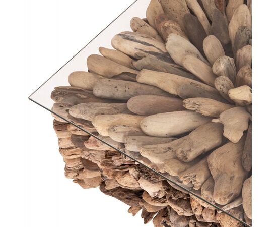 ΤΡΑΠΕΖΙ ΣΑΛΟΝΙΟΥ ΤΕΤΡΑΓΩΝΟ SPARROW HM9961 DRIFTWOOD--ΓΥΑΛΙ 75x75x51Υεκ. - ΤΡΑΠΕΖΙΑ ΚΟΥΖΙΝΑΣ στο Milonadakis.gr