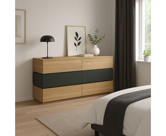 Συρταριέρα Sonlen pakoworld mdf σε ανθρακί-sonoma απόχρωση 120x40x72εκ - ΣΥΡΤΑΡΙΕΡΕΣ - ΤΟΥΑΛΕΤΕΣ στο Milonadakis.gr