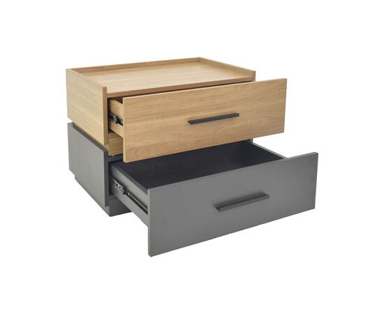 Κομοδίνο Sonlen pakoworld mdf σε sonoma-ανθρακί απόχρωση 60x40x44.5εκ - ΚΟΜΟΔΙΝΑ στο Milonadakis.gr