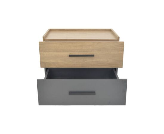 Κομοδίνο Sonlen pakoworld mdf σε sonoma-ανθρακί απόχρωση 60x40x44.5εκ - ΚΟΜΟΔΙΝΑ στο Milonadakis.gr