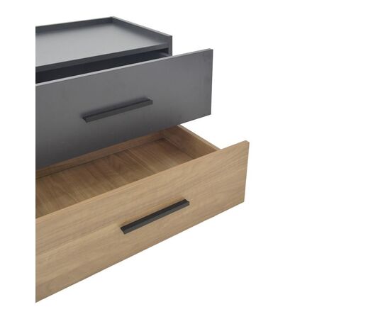 Κομοδίνο Sonlen pakoworld mdf σε sonoma-ανθρακί απόχρωση 60x40x44.5εκ - ΚΟΜΟΔΙΝΑ στο Milonadakis.gr