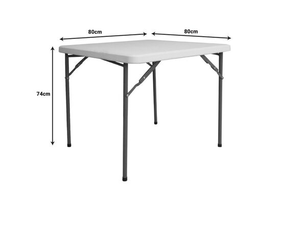 Τραπέζι catering Comfort pakoworld πτυσσόμενο σε λευκή απόχρωση 80x80x74εκ - ΕΠΙΠΛΑ CATERING - ΣΥΝΕΔΡΙΟΥ στο Milonadakis.gr