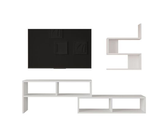 Σύνθετο σαλονιού Kakomo pakoworld σε λευκή απόχρωση 170x29.5x43εκ - ΣΥΝΘΕΣΕΙΣ ΣΑΛΟΝΙΟΥ στο Milonadakis.gr