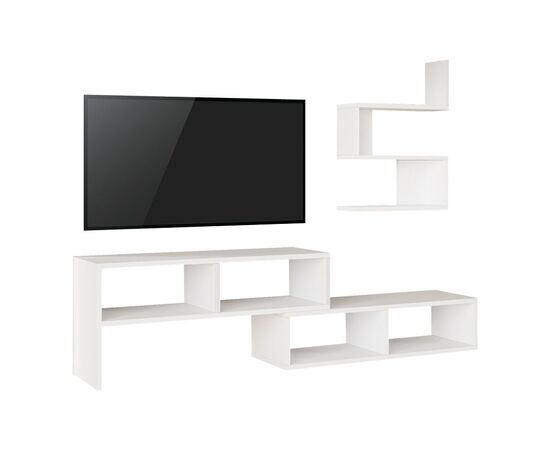 Σύνθετο σαλονιού Kakomo pakoworld σε λευκή απόχρωση 170x29.5x43εκ - ΣΥΝΘΕΣΕΙΣ ΣΑΛΟΝΙΟΥ στο Milonadakis.gr