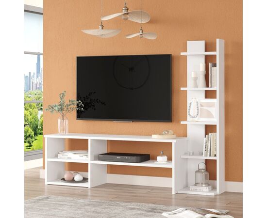Σύνθετο σαλονιού Perla pakoworld σε λευκή απόχρωση 120x29.5x41,8εκ - ΣΥΝΘΕΣΕΙΣ ΣΑΛΟΝΙΟΥ στο Milonadakis.gr