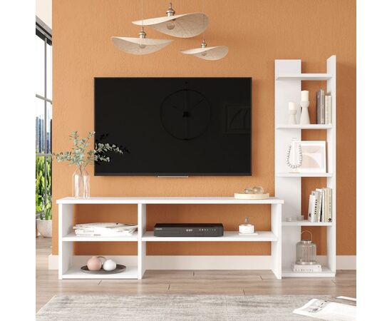 Σύνθετο σαλονιού Perla pakoworld σε λευκή απόχρωση 120x29.5x41,8εκ - ΣΥΝΘΕΣΕΙΣ ΣΑΛΟΝΙΟΥ στο Milonadakis.gr
