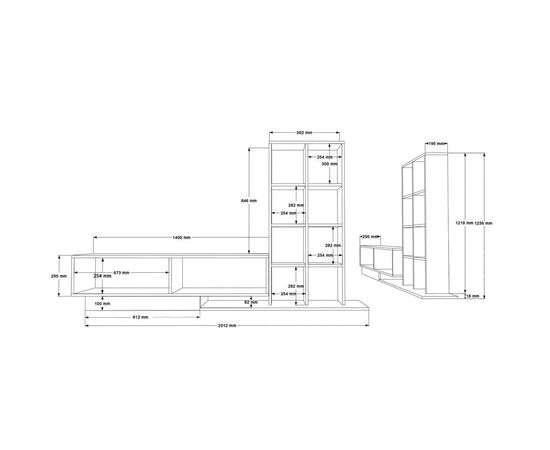 Σύνθετο σαλονιού Damon pakoworld σε λευκή απόχρωση 140x29.5x39.5εκ - ΣΥΝΘΕΣΕΙΣ ΣΑΛΟΝΙΟΥ στο Milonadakis.gr