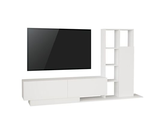 Σύνθετο σαλονιού Damon pakoworld σε λευκή απόχρωση 140x29.5x39.5εκ - ΣΥΝΘΕΣΕΙΣ ΣΑΛΟΝΙΟΥ στο Milonadakis.gr