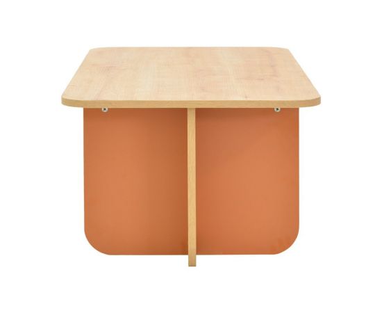 Τραπέζι Bοca pakoworld σε oak-κεραμιδί απόχρωση 100x60x42εκ - ΤΡΑΠΕΖΑΚΙΑ ΣΑΛΟΝΙΟΥ στο Milonadakis.gr