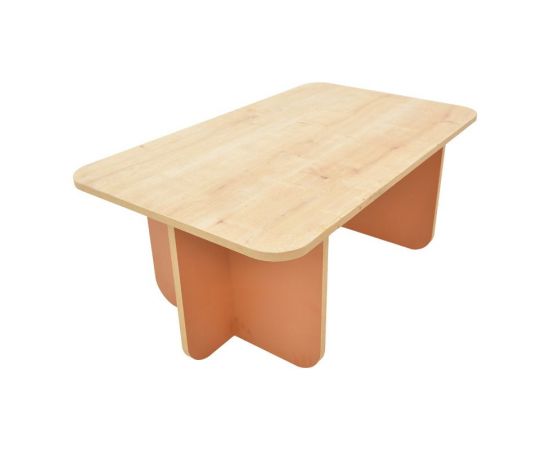 Τραπέζι Bοca pakoworld σε oak-κεραμιδί απόχρωση 100x60x42εκ - ΤΡΑΠΕΖΑΚΙΑ ΣΑΛΟΝΙΟΥ στο Milonadakis.gr