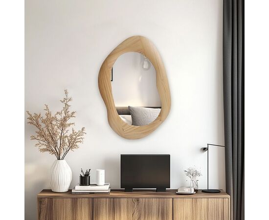 Καθρέπτης οβάλ Enola pakoworld mdf σε φυσική απόχρωση 54x2.5x80εκ - ΚΑΘΡΕΠΤΕΣ στο Milonadakis.gr