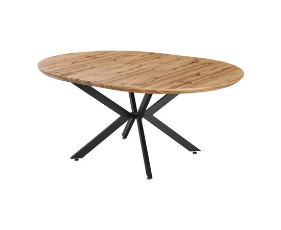 Τραπέζι επεκτεινόμενο Edina pakoworld mdf σε sonoma απόχρωση με μαύρα μεταλλικά πόδια 130-170x130x75εκ - ΤΡΑΠΕΖΙΑ ΚΟΥΖΙΝΑΣ στο Milonadakis.gr