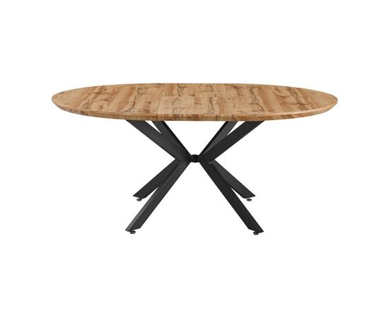 Τραπέζι επεκτεινόμενο Edina pakoworld mdf σε sonoma απόχρωση με μαύρα μεταλλικά πόδια 130-170x130x75εκ - ΤΡΑΠΕΖΙΑ ΚΟΥΖΙΝΑΣ στο Milonadakis.gr
