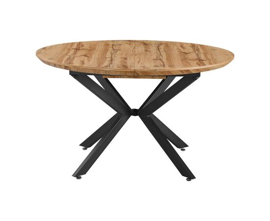 Τραπέζι επεκτεινόμενο Edina pakoworld mdf σε sonoma απόχρωση με μαύρα μεταλλικά πόδια 130-170x130x75εκ - ΤΡΑΠΕΖΙΑ ΚΟΥΖΙΝΑΣ στο Milonadakis.gr