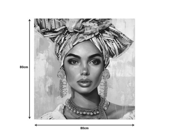 Πίνακας σε καμβά Turban Ι Inart 80x3x80εκ - ΠΙΝΑΚΕΣ στο Milonadakis.gr