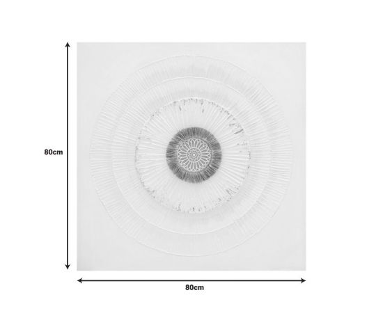 Πίνακας σε καμβά Circled Inart 80x3x80εκ - ΠΙΝΑΚΕΣ στο Milonadakis.gr