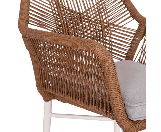 ΠΟΛΥΘΡΟΝΑ TOPIN HM6048.11 ΑΛΟΥΜΙΝΙΟ ΛΕΥΚΟ-P.E. RATTAN ΜΠΕΖ 59x63x81Υεκ - ΚΑΡΕΚΛΕΣ - ΠΟΛΥΘΡΟΝΕΣ στο Milonadakis.gr