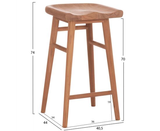 ΣΚΑΜΠΟ ΜΠΑΡ BOLMAR HM18108 ΞΥΛΟ ΤΕΑΚ ΣΕ ΦΥΣΙΚΟ 40.5x44x74Υεκ. - ΠΟΥΦ - ΣΚΑΜΠΟ - ΜΠΑΟΥΛΟ στο Milonadakis.gr