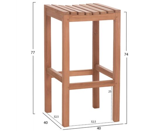 ΣΚΑΜΠΟ ΜΠΑΡ NIKOL HM18109 ΞΥΛΟ ΤΕΑΚ ΣΕ ΦΥΣΙΚΟ 40x40x77Υεκ. - ΠΟΥΦ - ΣΚΑΜΠΟ - ΜΠΑΟΥΛΟ στο Milonadakis.gr