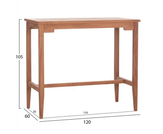 ΤΡΑΠΕΖΙ ΜΠΑΡ CRANSTON HM18111 ΞΥΛΟ ΤΕΑΚ--ΦΥΣΙΚΟ ΧΡΩΜΑ 120x60x105Υεκ. - ΤΡΑΠΕΖΙΑ ΕΞ. ΧΩΡΟΥ στο Milonadakis.gr