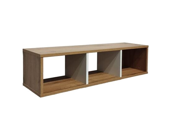 Ραφιέρα τοίχου Flevior pakoworld σε sonoma με λευκή απόχρωση 90x22x25.6εκ - ΡΑΦΙΑ ΤΟΙΧΟΥ στο Milonadakis.gr