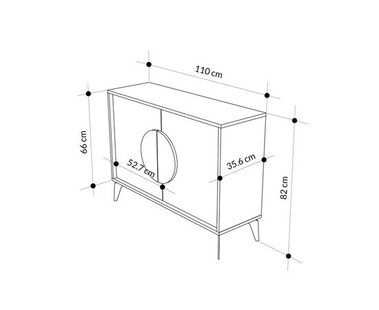 Μπουφές Gora pakoworld σε μόκα - λευκή απόχρωση 110x35.6x82εκ - ΜΠΟΥΦΕΔΕΣ-ΚΟΝΣΟΛΕΣ στο Milonadakis.gr