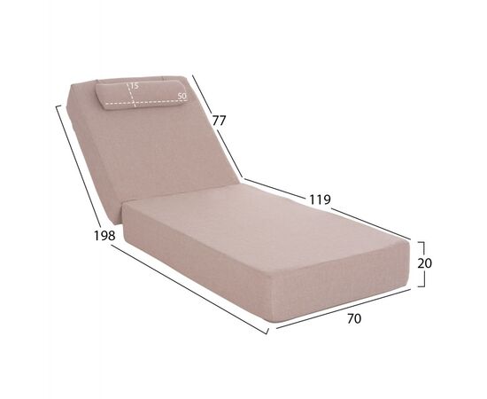 ΜΑΞΙΛΑΡΙ ΞΑΠΛΩΣΤΡΑΣ KIHEI HM21094.02 OLEFIN ΜΠΕΖ ΜΕ FOAM 198x70x20Υεκ - ΜΑΞΙΛΑΡΙΑ στο Milonadakis.gr