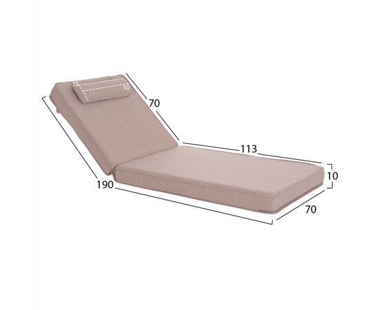 ΜΑΞΙΛΑΡΙ ΞΑΠΛΩΣΤΡΑΣ ΑΚΙΝΟ HM21095.01 OLEFIN ΜΠΕΖ ΜΕ FOAM 190x70x10Υεκ - ΜΑΞΙΛΑΡΙΑ στο Milonadakis.gr